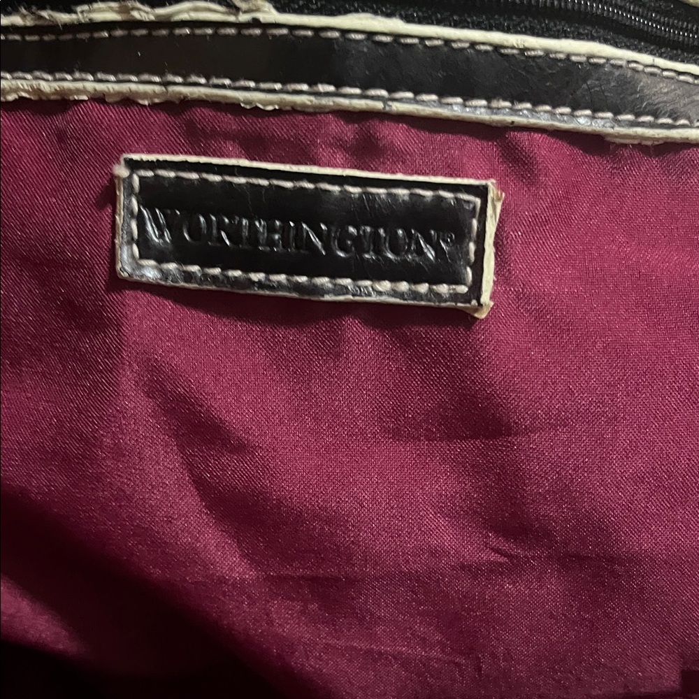 Worthington Deep Red Fabric with Black Trim